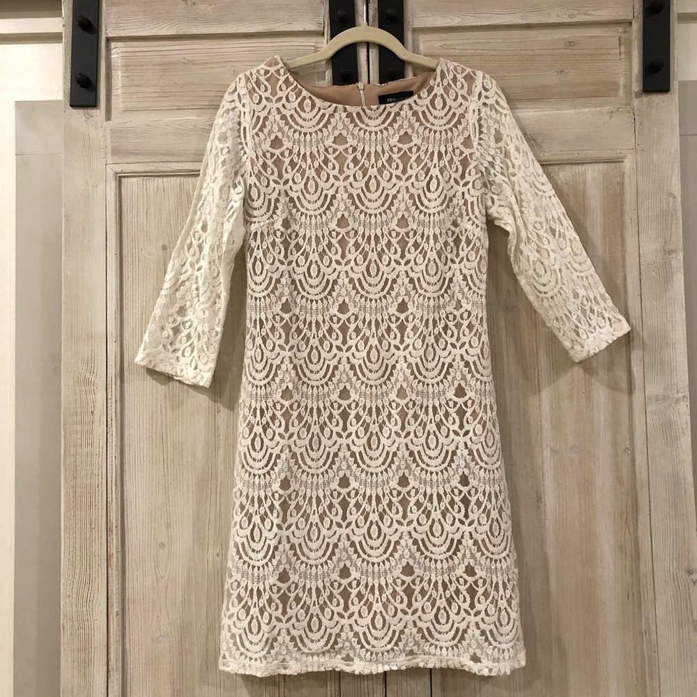 RN Studio Lace Dress with 3/4 sleeves